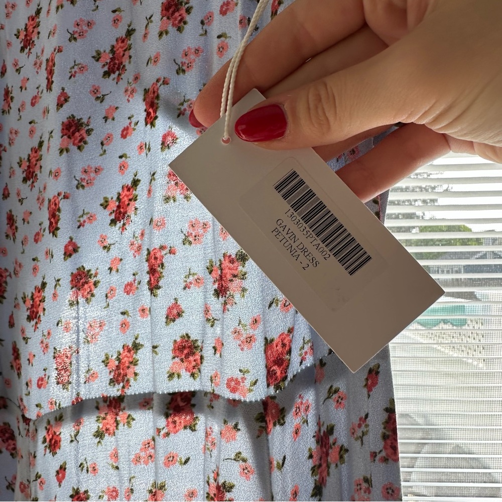 Brand New (NWT) Reformation Gavin Midi Dress - Petunia - Picture 9 of 12